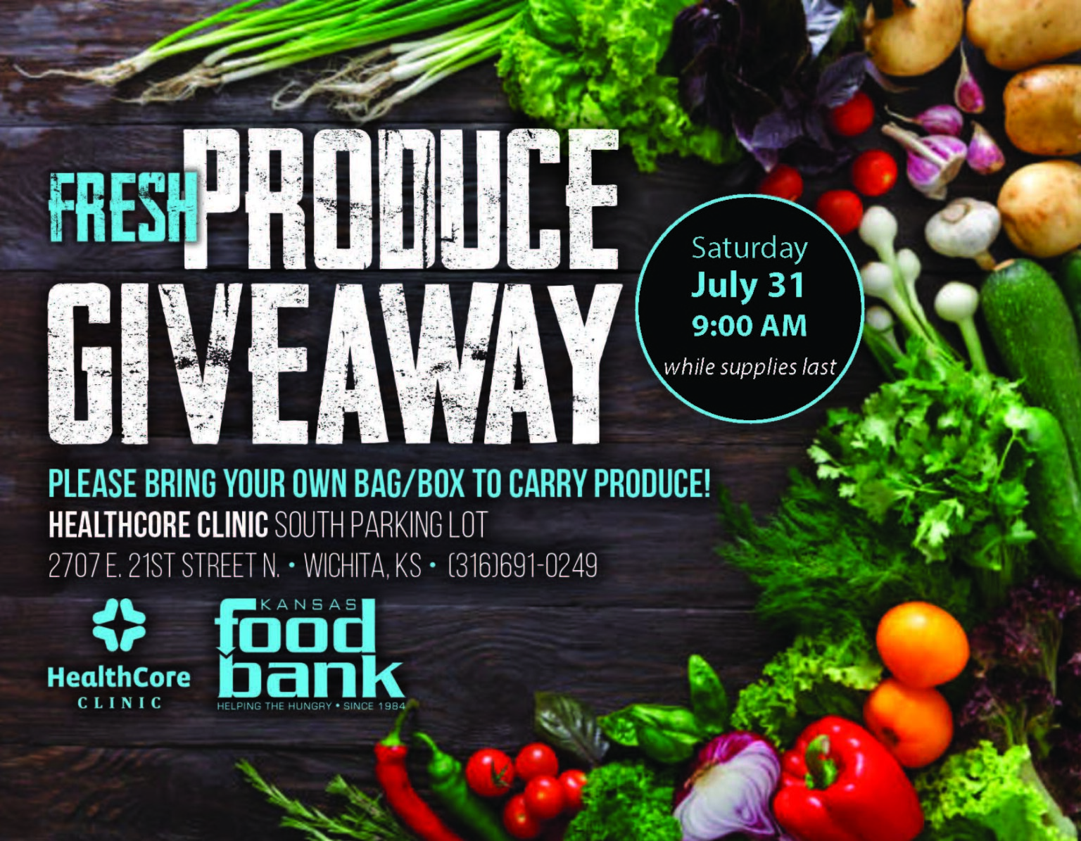 Fresh Produce Giveaway This Saturday HealthCore Clinic