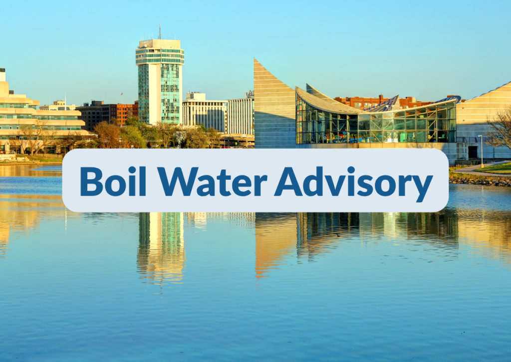 Image of Wichita with the words "Boil Water Advisory"