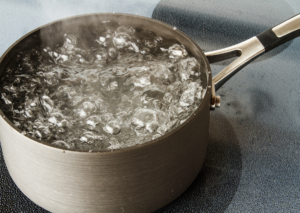 Picture of a boiling pot of water